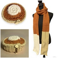 Image 1 of Crochet pumpkin pie scarf