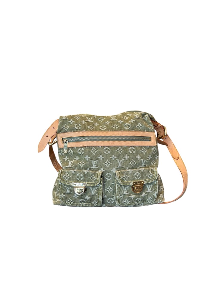 Image of Louis Vuitton Monogram Denim Buggy Handbag 1160-61