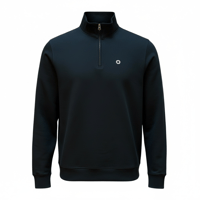 Image 1 of Barr Pique 1/4 Zip in Black 