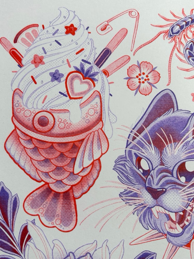 Magical Girl Risograph Print