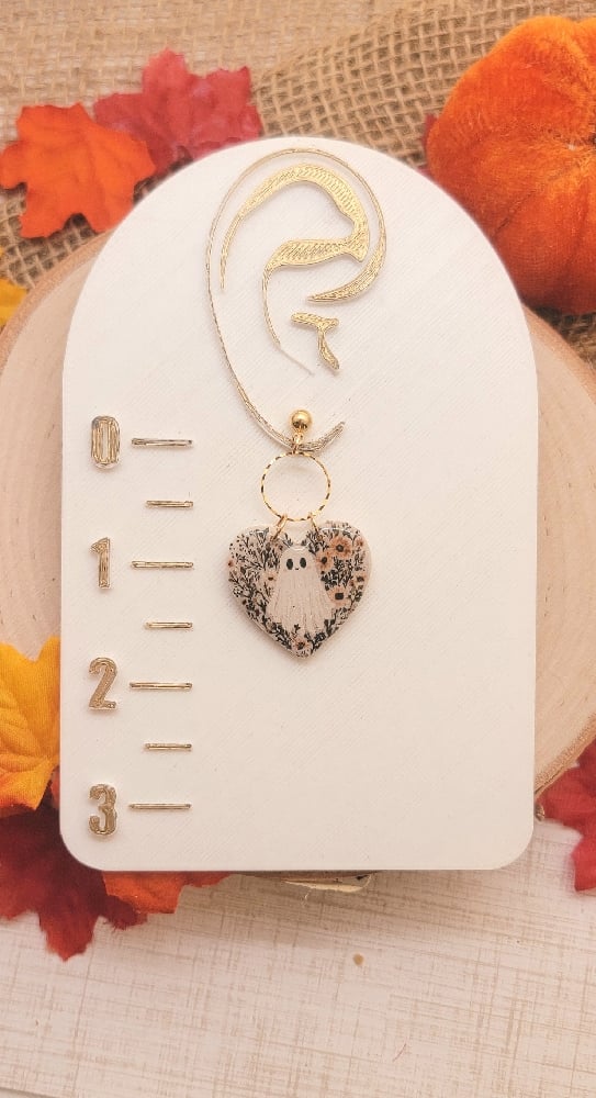 Image of Fall Ghost Heart Dangles