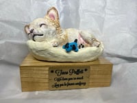 Image 3 of Custom Engraved Chihuahua Pet Urn Handpainted To Your Photos