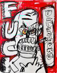 “ fuk dictators   “ canvas  