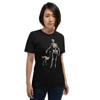 Image 7 of Antique Anatomical Illustration Human and Bird Skeleton Unisex t-shirt