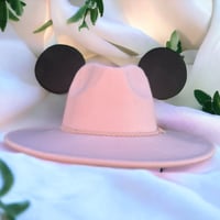 Pretty in Pink with Black Ears Fedora 
