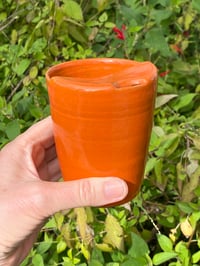Image 1 of Travel Cup , Orange glaze