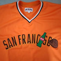 Image 5 of Ball Park Pullover Jersey (orange)