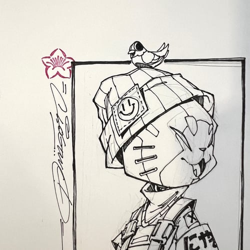 Image of MECHASOUL CYBER CAT DRAWING