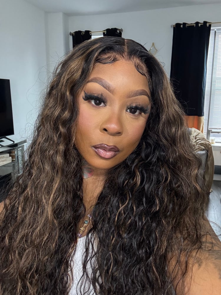 Image of Pretty Brown Highlights (Glueless Lace wig)