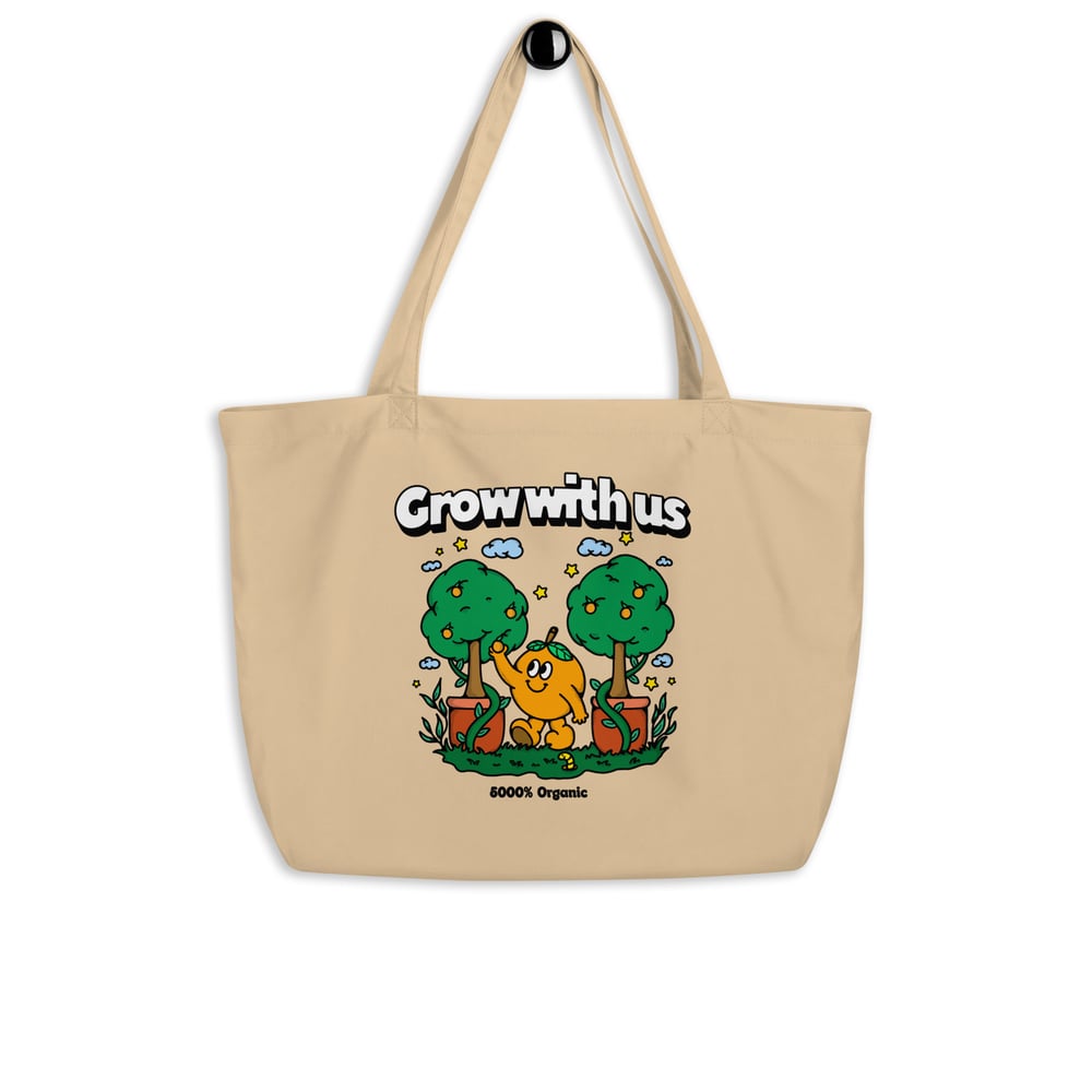 Image of Grow With Us Large organic tote bag