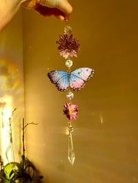 Image 5 of 💜🦋Double Daisy Butterfly Suncatcher🦋💜