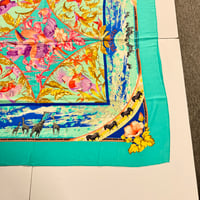 Image 17 of Hermès Cashmere Shawl  "Tropiques" by Laurence Bourthoumieux 140cm