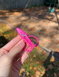 Image 4 of hot pink scissor earrings