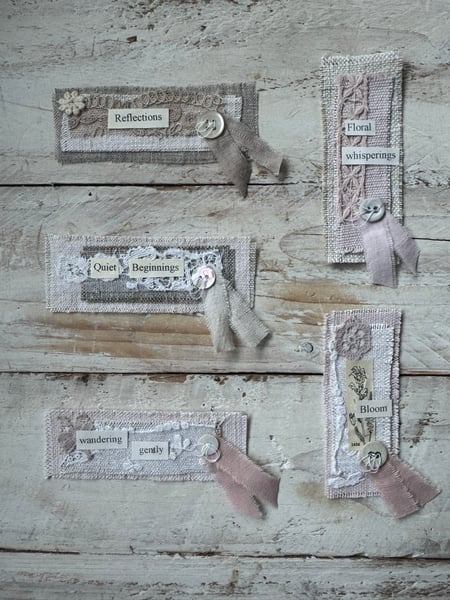 Image of Collection of vintage fabric snippets •2