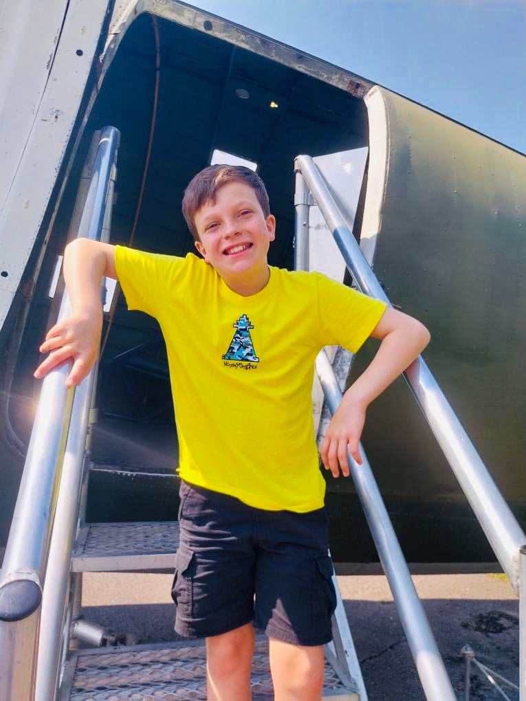 Image of Kids Yellow Camo Tee