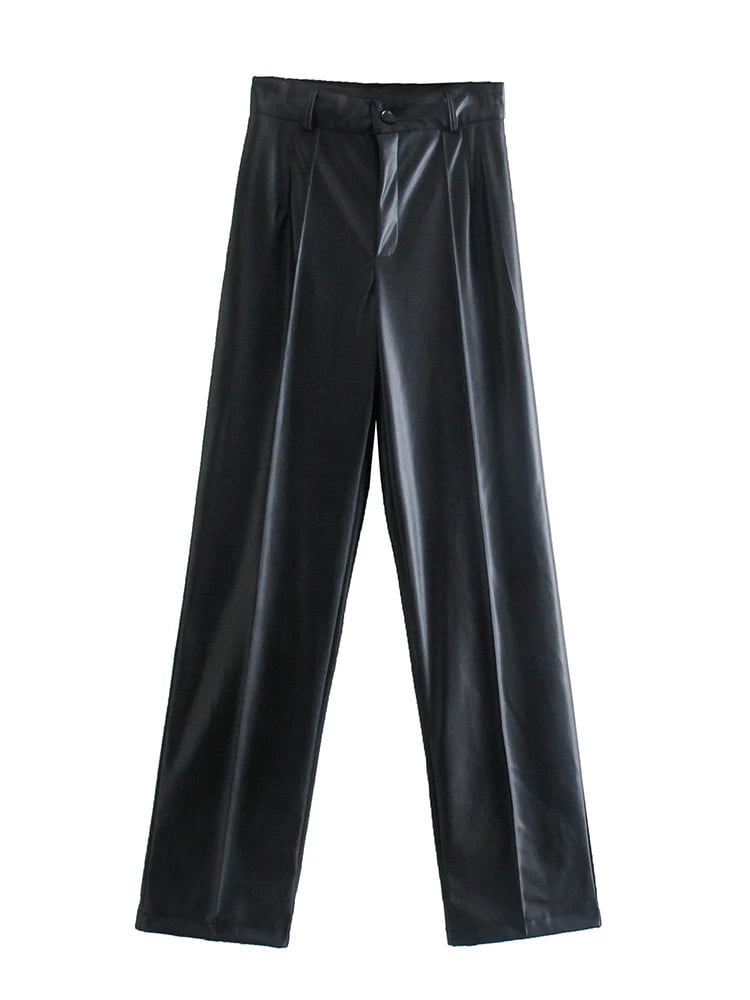 Image of ‘Faux Leather Trousers’