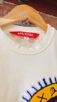Image 3 of ALL MAB 2.0 Crewneck Sweater w/ Kangaroo Pockets - Cream