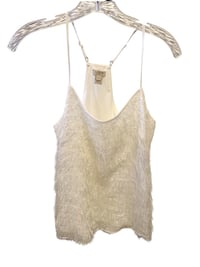 J.Crew white fringe tank