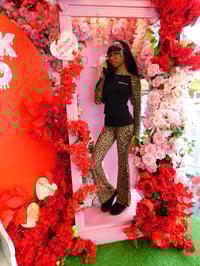 Image 1 of Black & Leopard Long Sleeve Set