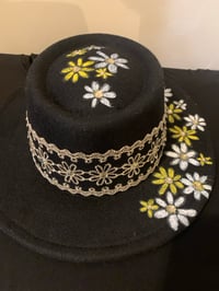 Image 3 of "Every Good and Perfect Thing" Hand-Burned Narrow Brim Pork Pie Hat
