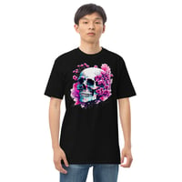 Image 1 of Watercolor skull 4 Men’s premium heavyweight tee