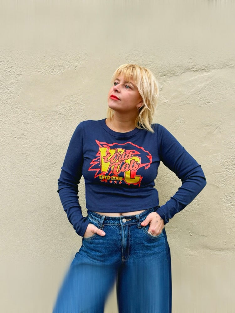 Image of Wildcats baby style fit long sleeve tee