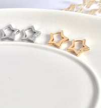 Image 5 of Star Huggie Earrings