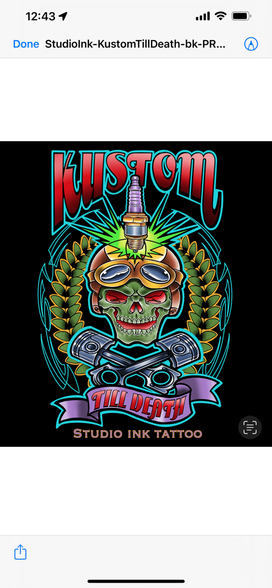 Image of Kustom till death  t-shirt 