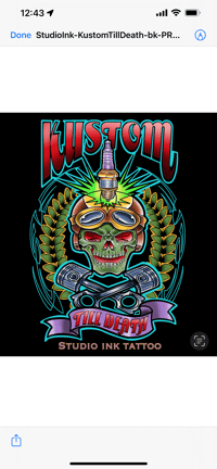 Image 1 of Kustom till death  t-shirt 