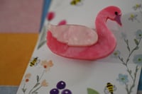 Image 5 of Pink swan mini brooch