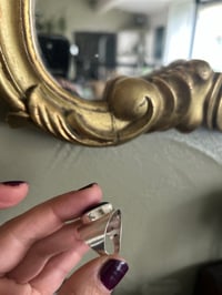 Image 9 of Belle bague de créateur des années 80-90, cabochon d’améthyste et argent massif, taille 55-56