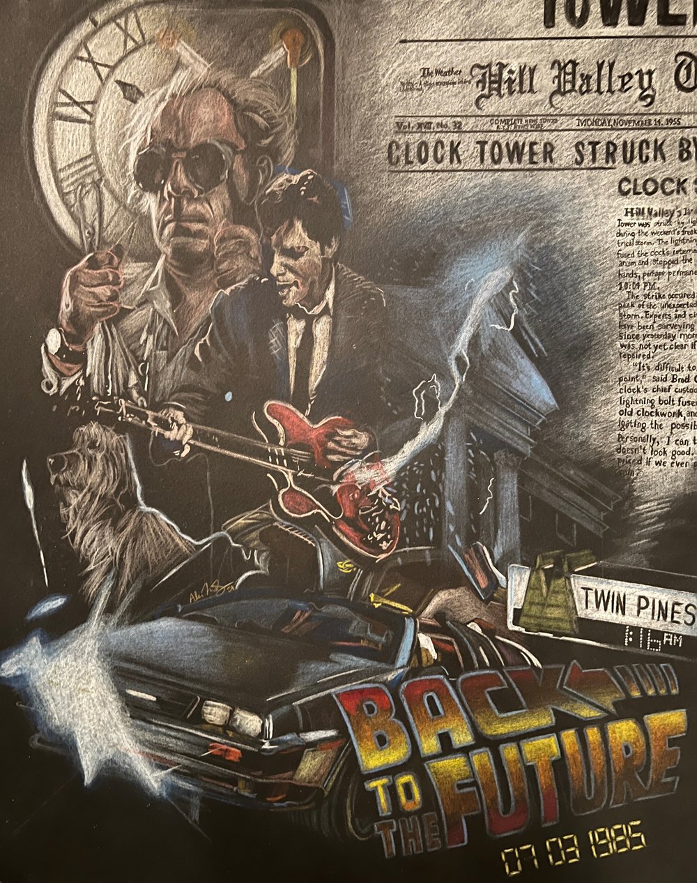 Image of “When this baby hits 88 mph…” BACK TO THE FUTURE Art Print