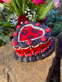 Image 2 of Leopard heart cake candle 