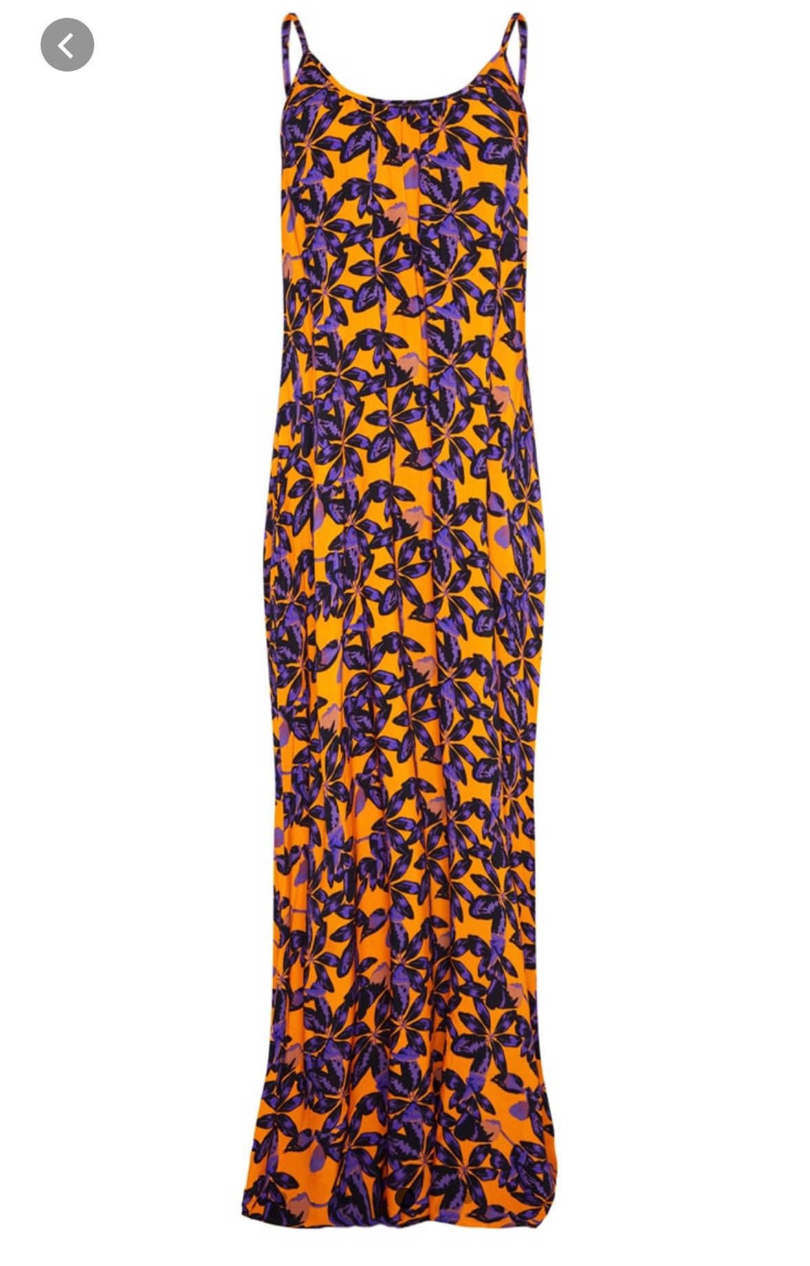 Image of LEAF PRINT LOW BACK BEACH MAXI DRESS (SIZE 8)