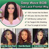 Image 2 of Deep Wave Bob Lace Front Wig