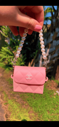 Image 2 of PINK CHANEL PURSE AIRPOD CASE
