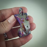 Image 3 of Deco Girl Pendant in Double Amber Purple