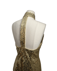 Image 3 of 'Dripping in gold' sequined gown