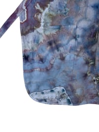 Image 4 of 100% Cotton Adult Pocket Apron in Cool Muted Agate Ice Dye