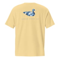 Image 4 of Goose Creek Co Resting Goose Blue Camo - Unisex garment-dyed pocket t-shirt