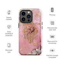 Image 20 of Pastel Pink Tattered Texture Rose Gold Goth Lolita Kawaii Inspired Tough Case for iPhone®