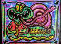 Fast Snail Techno - 16x20 Original Canvas 