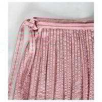Image 5 of Pleated Wrap Skirt Pink/Maroon