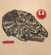 Millenium Falcon Block Print