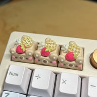 Image 3 of Strawbeary Waffles Artisan Keycap