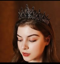 Image 1 of MIDNIGHT MAJESTY BRIDAL CROWN 