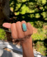 Image 1 of Rectangle Turquoise Ring