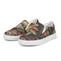 Image 4 of Dark Cottagecore Goth Inspired Vibrant Mushroom Men’s slip-on canvas shoes