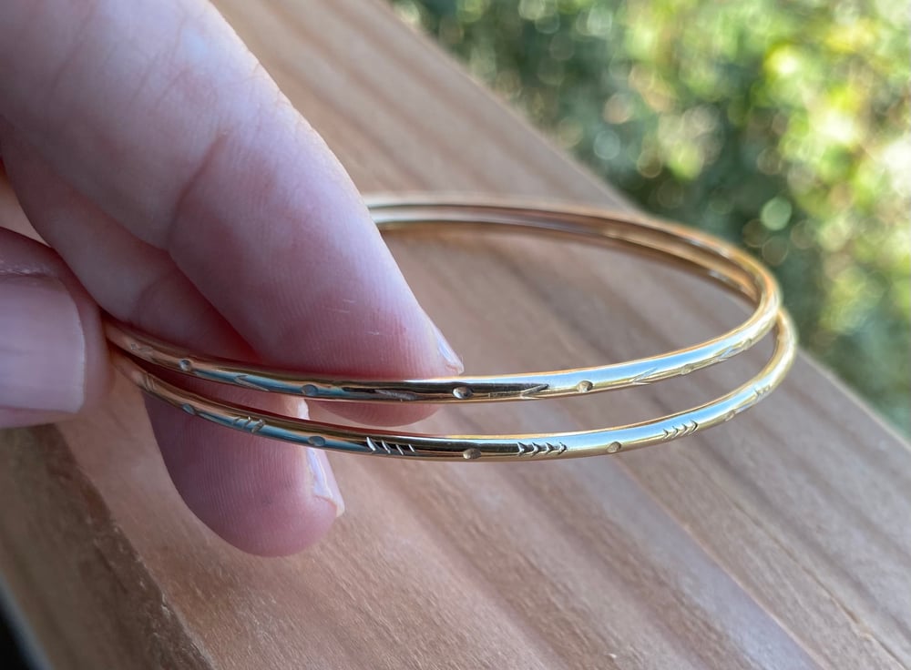 Image of Thick 14k Gold Filled Bangle 
