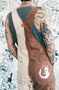 Image 2 of Two Tone Overalls Brown